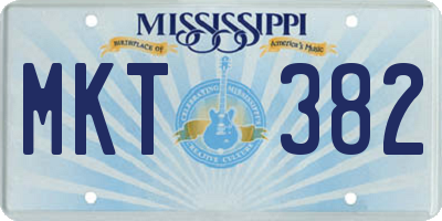 MS license plate MKT382