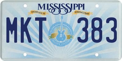 MS license plate MKT383