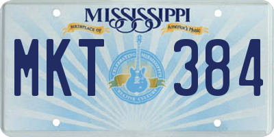 MS license plate MKT384