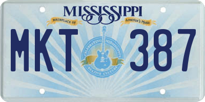 MS license plate MKT387