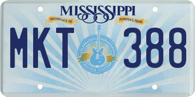 MS license plate MKT388