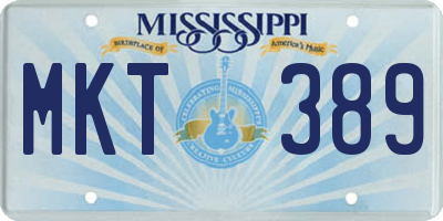 MS license plate MKT389
