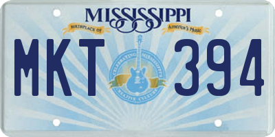 MS license plate MKT394