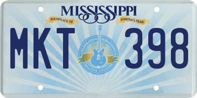 MS license plate MKT398