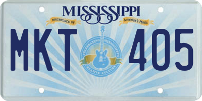 MS license plate MKT405