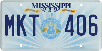 MS license plate MKT406