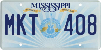 MS license plate MKT408