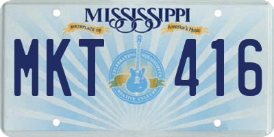 MS license plate MKT416