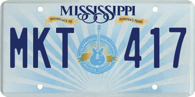 MS license plate MKT417