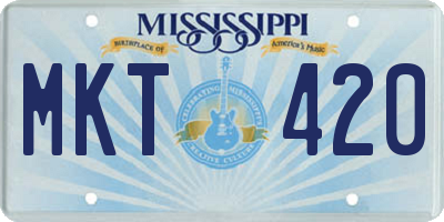 MS license plate MKT420
