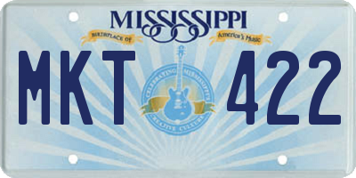 MS license plate MKT422