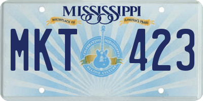 MS license plate MKT423