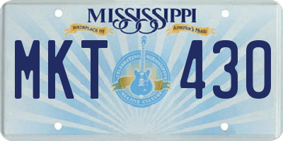 MS license plate MKT430