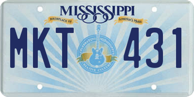 MS license plate MKT431