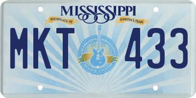MS license plate MKT433