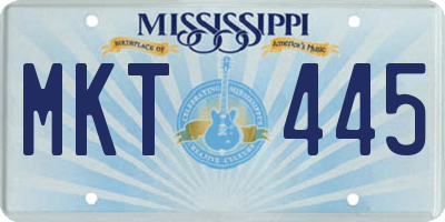 MS license plate MKT445
