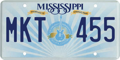 MS license plate MKT455