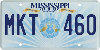 MS license plate MKT460