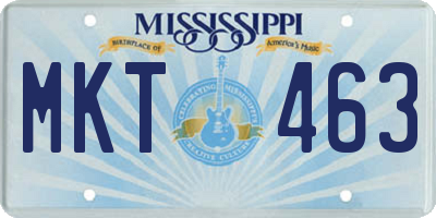 MS license plate MKT463