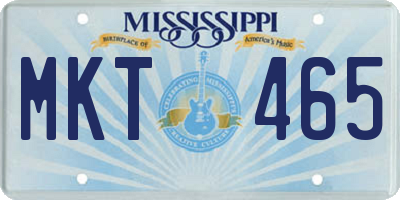 MS license plate MKT465