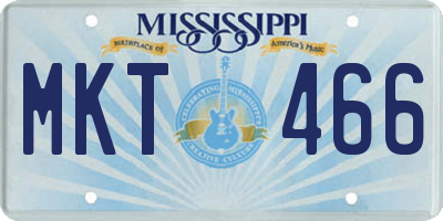 MS license plate MKT466