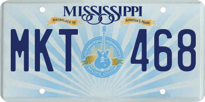 MS license plate MKT468