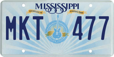 MS license plate MKT477