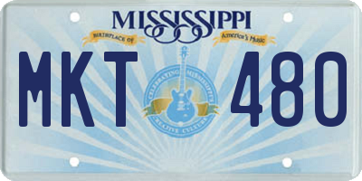 MS license plate MKT480