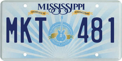 MS license plate MKT481