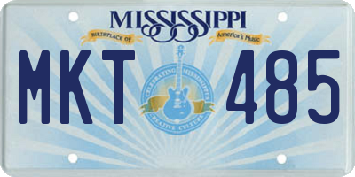 MS license plate MKT485