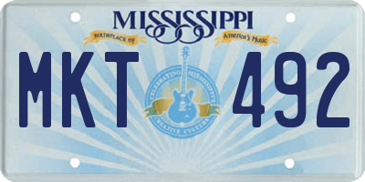 MS license plate MKT492