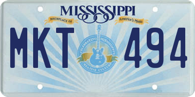 MS license plate MKT494