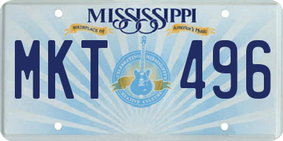 MS license plate MKT496