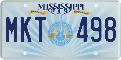 MS license plate MKT498