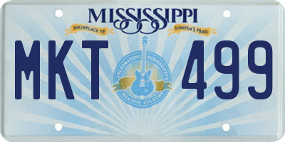 MS license plate MKT499