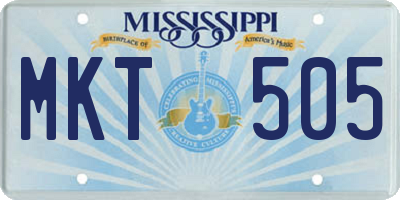 MS license plate MKT505