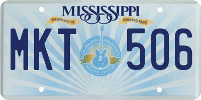 MS license plate MKT506