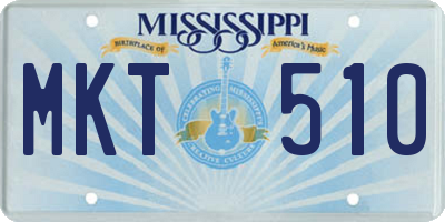MS license plate MKT510