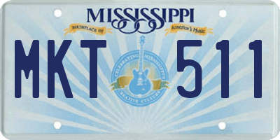 MS license plate MKT511