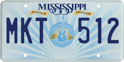 MS license plate MKT512
