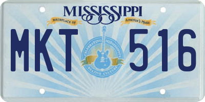 MS license plate MKT516