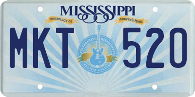 MS license plate MKT520