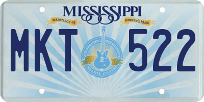 MS license plate MKT522