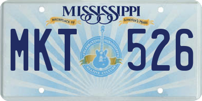 MS license plate MKT526
