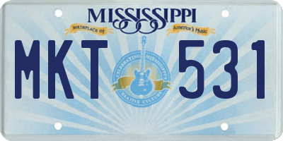MS license plate MKT531