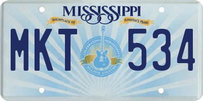MS license plate MKT534
