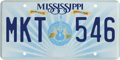 MS license plate MKT546