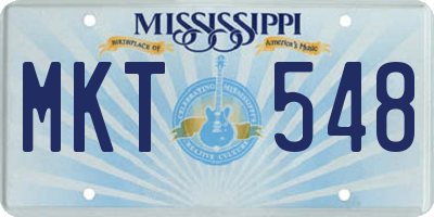 MS license plate MKT548