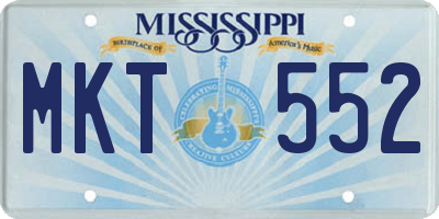 MS license plate MKT552