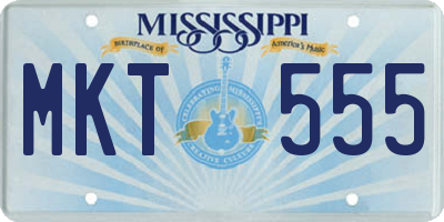 MS license plate MKT555